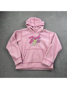 Disney Tinkerbell Tink Pullover Fleece Hoodie Pink Size Medium
